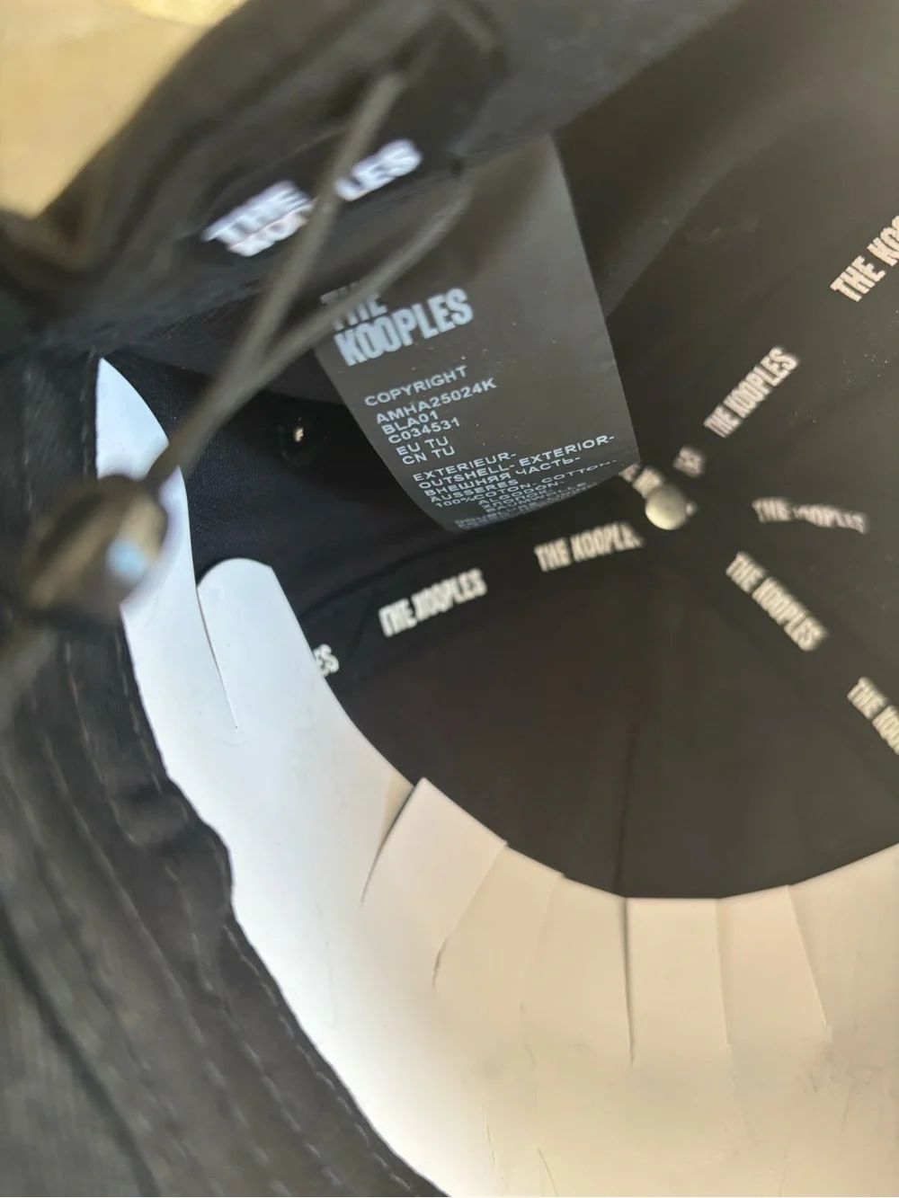 NWT- The Kooples Blk Baseball Cap - Unisex